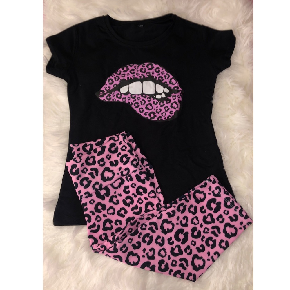 Matching Pink Cheetah Set